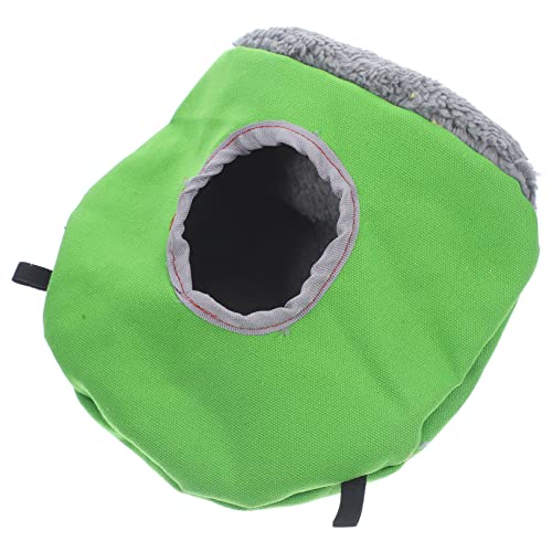 TOYANDONA Hängendes Vogelhaus aus Warmes Papageien Nest Rundes Vogelschlafbett Großes Grünes Hängesitzplatz für Wellensittiche und Kleine Vögel Komfortables Haustierbett von TOYANDONA