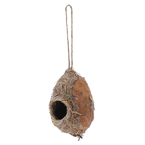 TOYANDONA Hängendes Vogelhaus Im Ländlichen Stil Robustes Material Für Gartenarbeit Vogelnest Für Kanarienvögel Papageien Gelbschnäbel Schutz Vor Witterungseinflüssen Gartendekoration von TOYANDONA