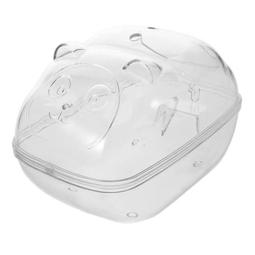 TOYANDONA Hamster Badewanne Zubehör Für Hamsterbetten Chinchilla-badehaus Haustier Liefert Bad Badebehälter Für Kleintiere Sandbadbehälter Aus Kunststoff Hamsterbadewanne Pp Transparent von TOYANDONA