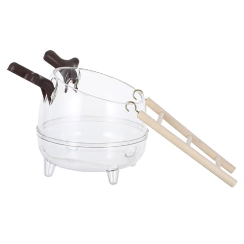 TOYANDONA Hamster Badezimmer Toilette Hamster Badesand Chinchilla- -badehaus Hühnersandbadwanne Hamsterübung Hamsterstaubbad Versteckspielzeug Für Hamster Coffee Hölzern von TOYANDONA