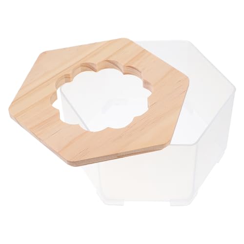 TOYANDONA Hamster Badezimmer Toilette Hamsterbad Badewanne Kleiner Tiertoiletten Chinchilla-badestaub Hühnersandbadwanne Hamsterspielzeug Und Zubehör Rennmaus-badewanne Hölzern Khaki von TOYANDONA