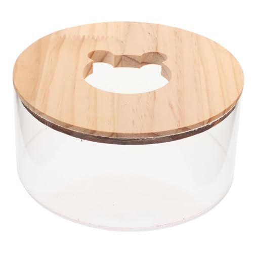 TOYANDONA Hamster Badezimmer Transparente Hamster Badewanne Mit Deckel Für Kleine Haustiere Hygienisches Sandbad Für Meerschweinchen Und Chinchillas Kompakt von TOYANDONA