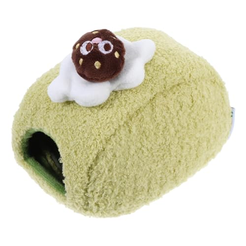 TOYANDONA Hamster Baumwollnest Hasenbettwäsche Mini-Hamster-baumwollnest Unterschlupf Für Hamster Cartoon Hamster Nest Winterheim Für Hamster Kleintierhängematte Olive Green Baumwolle von TOYANDONA