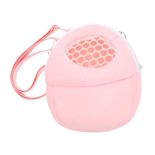TOYANDONA Hamster Baumwollnest Rattenträger Mit Hamster Verzierte Kleine Tasche Teetassen-hundetransporter Hamster-Rucksack Hamster -trägertasche Hase Rucksackträger Hasenträger Samt Rosa von TOYANDONA