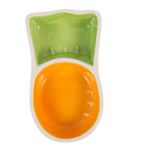 TOYANDONA Hamster Futterstation Keramik Mit Karotten Wasserschale Für Meerschweinchen Und Kleintiere Hygienisch Und Langlebig Für von TOYANDONA