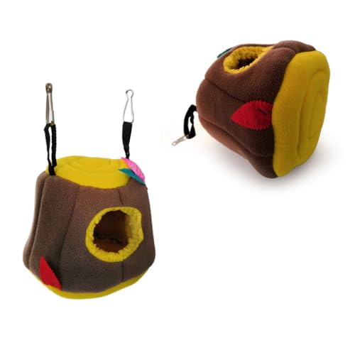 TOYANDONA Hamster Hängematte Kuscheliges Hängendes Nest mit Aufhängung Warmes Baumwollbett für Kleine Nager Wie Meerschweinchen und Hamster Weicher Plüsch Schlafplatz Zufällige Farbe von TOYANDONA