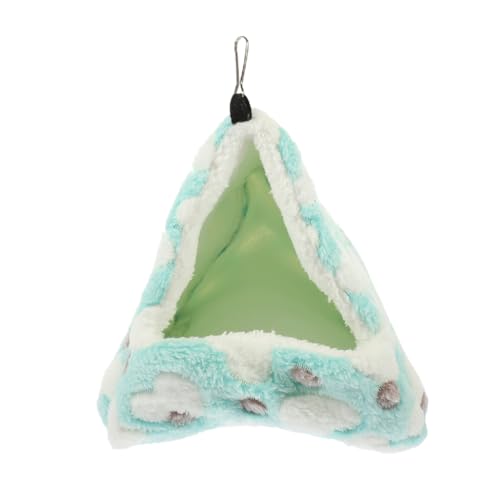 TOYANDONA Hamster Hängematte Tragbares Hamsternest Hamster Hängebett Eichhörnchen Ruhehaus Hamster Hängendes Nest Kaninchen Ruhendes Nest Mini-Hamster-baumwollnest Light Green Baumwolle von TOYANDONA