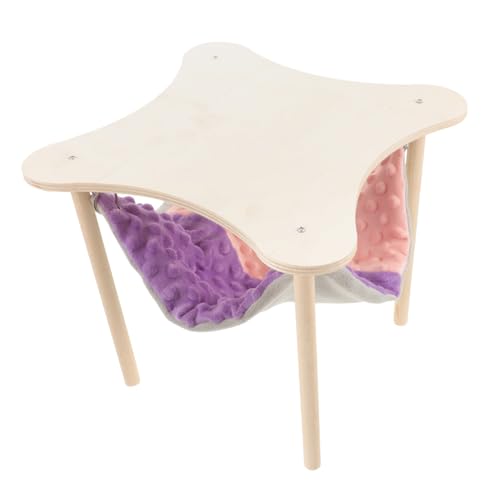 TOYANDONA Hamster -Hängemattenspielzeug Nagetierbett Chinchilla Welpe Hamster-Hängemattenhaus Rosa atmungsaktive Hängematte Eichhörnchen -Hängematte Käfig Hängematte hölzern von TOYANDONA