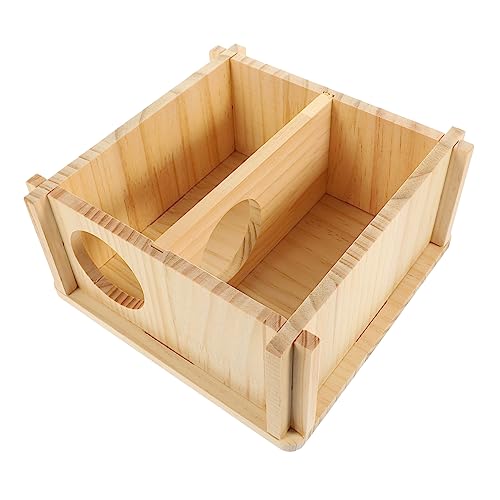 TOYANDONA Hamster Hiding Cabin aus Holz Bequeme Meerschweinchenholzkabine Sicheres Nest für Kleine und Ausruhen TOYANDONA Hamster Hiding Cabin aus Holz Bequeme Meerschweinchenholzkabine Sicheres Nest für Kleine und Ausruhen von TOYANDONA