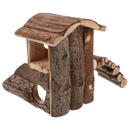 TOYANDONA Hamster Holzhaus Doppelstöckiges Schloss mit Plattform Geruchsneutral Langlebig Komfortables Nagerhaus für Klettern und Geeignet für Hamster und Kleine Haustiere TOYANDONA Hamster Holzhaus Doppelstöckiges Schloss mit Plattform Geruchsneutral Langlebig Komfortables Nagerhaus für Klettern und Geeignet für Hamster und Kleine Haustiere von TOYANDONA