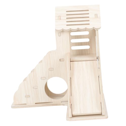 TOYANDONA Hamster Holzhaus mit Leiter zum Klettern Langlebiges Kleintierversteck aus Natürlichem Holz Atmungsaktiv und Geruchlos als Rückzugsort für Hamster und Kleine Nager DIY Bemalbar TOYANDONA Hamster Holzhaus mit Leiter zum Klettern Langlebiges Kleintierversteck aus Natürlichem Holz Atmungsaktiv und Geruchlos als Rückzugsort für Hamster und Kleine Nager DIY Bemalbar von TOYANDONA