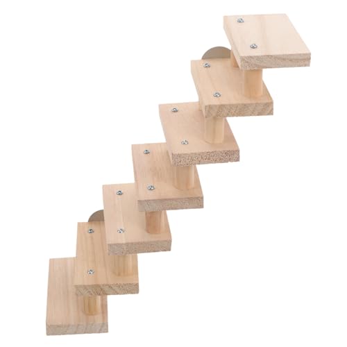 TOYANDONA Hamster Holzleiter Kletterspielzeug Für Kleintiere Für Meerschweinchen Und Chinchillas Fördert Eine Gesunde Umgebung Und Stressfreies Einfache Käfigmontage von TOYANDONA