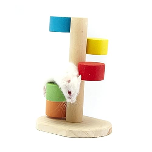 TOYANDONA Hamster Holzleiter Kletterspielzeug für Hamster und Kleintiere aus Natürlichem Holz Fördert Aktives und Bewegung für Hamsterkäfige TOYANDONA Hamster Holzleiter Kletterspielzeug für Hamster und Kleintiere aus Natürlichem Holz Fördert Aktives und Bewegung für Hamsterkäfige von TOYANDONA