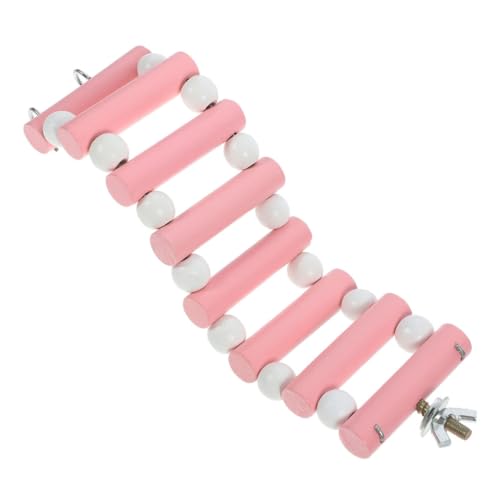 TOYANDONA Hamster Holzleiter Weichleiter Kletterbrücke für Kleintiere Vielseitig als Hängebrücke und Kletterhilfe Geeignet Glatte Oberfläche Robustes Kauspielzeug für Hamster und Ratten von TOYANDONA