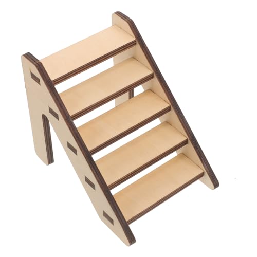 TOYANDONA Hamster Holzleiter für Kleintiere und Sichere Kletterhilfe für Hamster Meerschweinchen Chinchillas für Käfigdekoration und Spielspaß Leicht zu Reinigen von TOYANDONA
