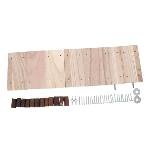 TOYANDONA Hamster Holzleiter mit Langlebiges Kauspielzeug für Kleintiere Natürliches Holzspielzeug für Hamster Chinchilla und Meerschweinchen als Haustierspielzeug und von TOYANDONA
