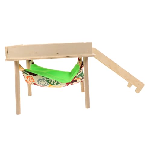 TOYANDONA Hamster Holzloch -hängematte Set Meerschweinchen Drinnen Guinea Bett Hamster -hängematte Haustier Hängematten Hamster Hängendes Nest Entzückende Hamsterhängematte Hölzern von TOYANDONA