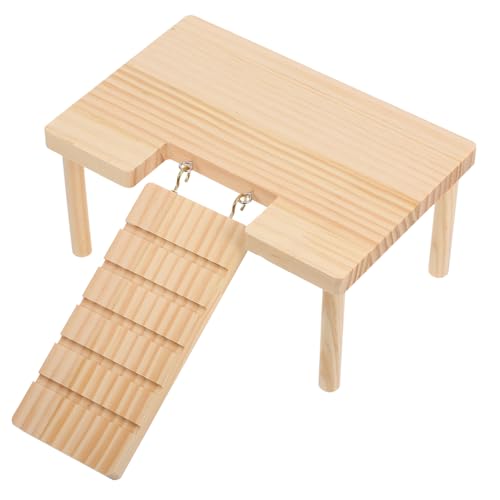 TOYANDONA Hamster Holzplattform mit Leiter Kleintier Stehplattform für Meerschweinchen Käfiggestaltung für Hamster Ratten und Chinchillas Design aus Langlebigem Holz Dekorativ und Praktisch TOYANDONA Hamster Holzplattform mit Leiter Kleintier Stehplattform für Meerschweinchen Käfiggestaltung für Hamster Ratten und Chinchillas Design aus Langlebigem Holz Dekorativ und Praktisch von TOYANDONA