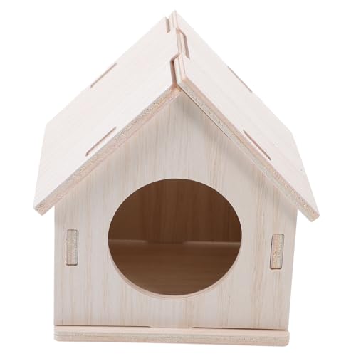 TOYANDONA Hamster Holzversteck für Kleintiere Gemütliches Schlafhaus und Spielhaus für Hamster Meerschweinchen Ratten und Kleine Vielseitiges Rustikales Design für Stilvolles von TOYANDONA