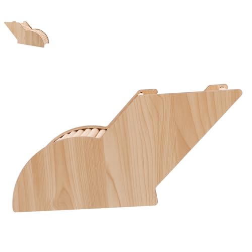TOYANDONA Hamster Holzversteck mit Tunnel Kleintierhaus für Hamster Mäuse und Hasen Sichere Rückzugsmöglichkeit und Spielspaß im Käfig Hochwertiges Hamsterzubehör für Artgerechte von TOYANDONA