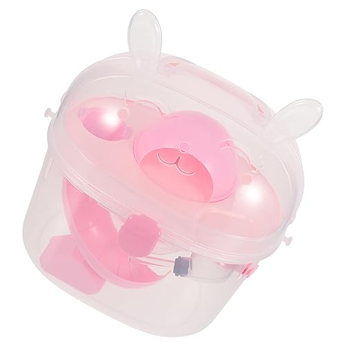 TOYANDONA Hamster Käfig Tragbar Kunststoff Kleintier Transportbox Outdoor Kleintierkäfig für Hamster Mäuse Reisegehege Transparent von TOYANDONA