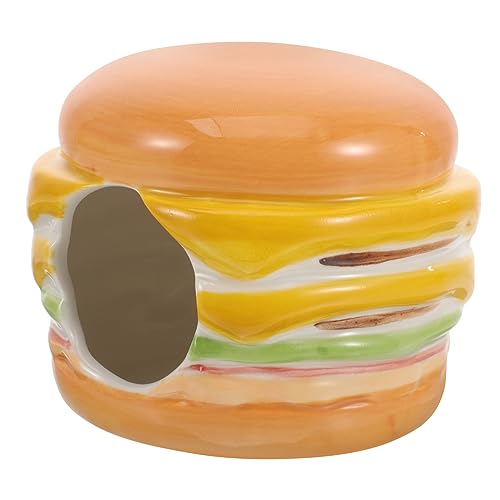 TOYANDONA Hamster Keramik Nest Burger Form Dekoratives Versteck für Kleine Haustiere Verschleißfest Ausruhen Reinigen und Langlebig TOYANDONA Hamster Keramik Nest Burger Form Dekoratives Versteck für Kleine Haustiere Verschleißfest Ausruhen Reinigen und Langlebig von TOYANDONA