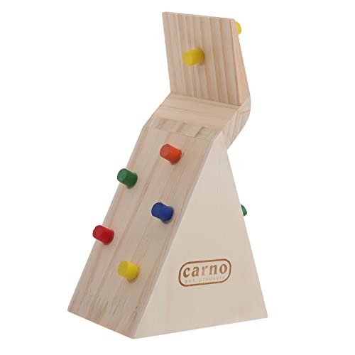 TOYANDONA Hamster Kletter Hamsterregal Leiter Hamsterplattform Hütte Klettern Übung Treppe Versteck Stall Beige Holz von TOYANDONA