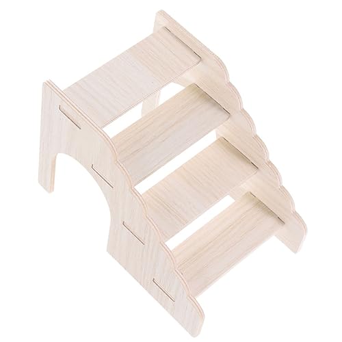 TOYANDONA Hamster Kletterleiter aus Holz Stabiles Beißfestes Holzspielzeug für Hamster und Kleintiere Glatte Oberfläche Multifunktionale Plattform Klettern im Käfig von TOYANDONA