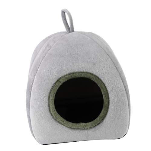 TOYANDONA Hamster Kuschelnest Winterbett Plüsch Haus Kleintierbett Warmes Schlafnest für Zwerghamster Haustiernest Haustierhaus Xs von TOYANDONA