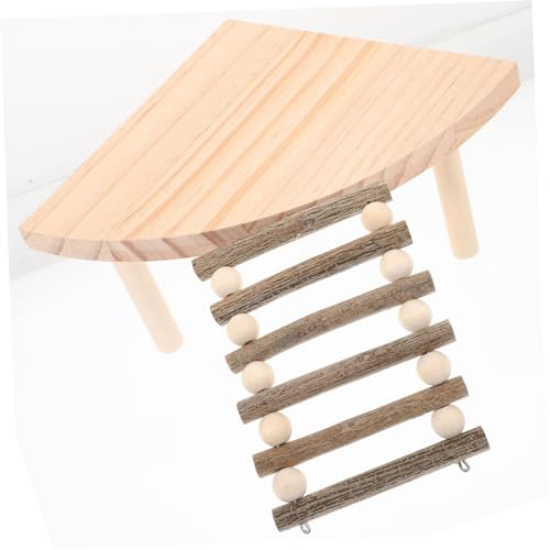 TOYANDONA Hamster Plattform mit Leiter Holzspielzeug für Hamster Klettergerüst für Kleintiere Vielseitige Käfiglandschaft für Zwerghamster für Spiel und Entspannung TOYANDONA Hamster Plattform mit Leiter Holzspielzeug für Hamster Klettergerüst für Kleintiere Vielseitige Käfiglandschaft für Zwerghamster für Spiel und Entspannung von TOYANDONA