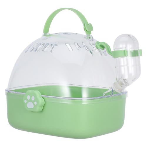 TOYANDONA Hamster Reiseträger Transportbox für Kleintiere Käfig mit Wasserflasche und Ventilation für Hamster Mäuse und Robust und Langlebig von TOYANDONA