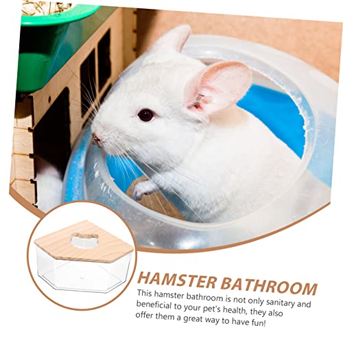 TOYANDONA Hamster Sandbad Box aus Langlebigem Transparenter Großer Sandkasten für Hamster Meerschweinchen Rennmäuse und Kleintiere Haustier Badezimmer Zubehör Robust und Sicher von TOYANDONA