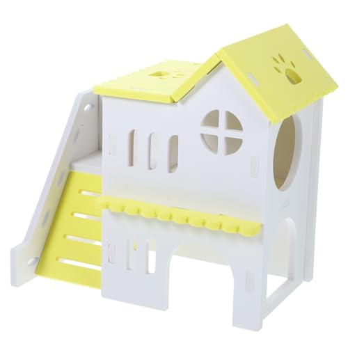 TOYANDONA Hamster Spielhaus aus Stabiles Versteck für Kleine Haustiere Dekorative Villa für Hamster Chinchillas und Mäuse Sicheres Rückzugsgebiet für Käfige und Spielspaß von TOYANDONA