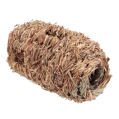 TOYANDONA Hamster Strohversteck Mit Tunnel Natürliches Versteckspielzeug Für Kleine Haustiere Für Hamster Chinchillas Und Ratten Atmungsaktive Und Bequeme Rückzugsmöglichkeit von TOYANDONA