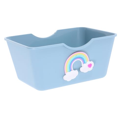 TOYANDONA Hamster Toilette Toilettendeckel Rennmaus-badeschale Toilettenfigur Schlafbett Für Hamster Kleine Tierverstecke Hamster Duschbadewanne Hamster Gehege Hamster -versteck Sky-Blue Abs von TOYANDONA