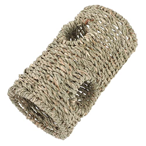 TOYANDONA Hamster Tunnel aus Geflochtenem Gras Atmungsaktives Versteck für Hamster Meerschweinchen Chinchillas und Kleine Vögel Fördert Aktivität und Gesunde Entwicklung von TOYANDONA