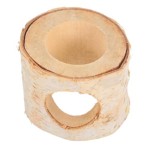 TOYANDONA Hamster Tunnel aus Holz Versteck für Kleine für Hamster Meerschweinchen und Chinchillas Sicheres für Käfige Fördert Schlaf Erkundung und Nickerchen von TOYANDONA