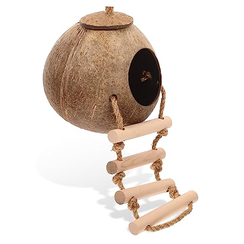 TOYANDONA Hamster Versteck Haus aus Natürlichem Holz mit Kletterleiter Langlebiges Kleintier Versteckspielzeug für Hamster Meerschweinchen und Kleine Haustiere Sicher und Robust Aufhängen TOYANDONA Hamster Versteck Haus aus Natürlichem Holz mit Kletterleiter Langlebiges Kleintier Versteckspielzeug für Hamster Meerschweinchen und Kleine Haustiere Sicher und Robust Aufhängen von TOYANDONA