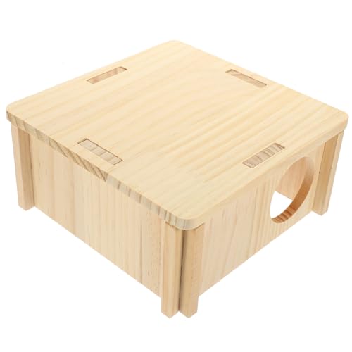 TOYANDONA Hamster Versteck aus Holz Gemütliches Nest für Kleine Haustiere und Ausruhen Langlebig und Pflegeleicht Perfektes für Hamsterliebhaber TOYANDONA Hamster Versteck aus Holz Gemütliches Nest für Kleine Haustiere und Ausruhen Langlebig und Pflegeleicht Perfektes für Hamsterliebhaber von TOYANDONA