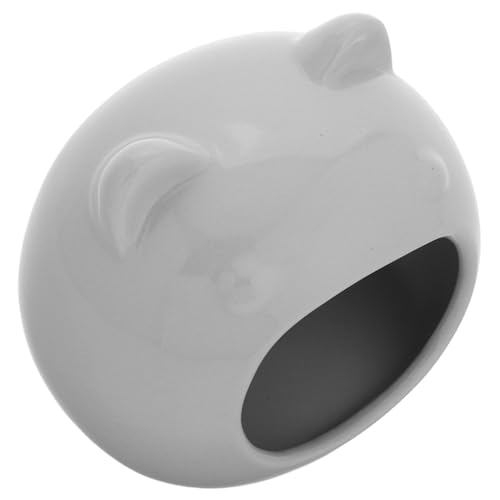 TOYANDONA Hamster-porzellanest Hamster -versteck Hamster-Chinchilla-Nest Versteckbett Für Hamster Kleintierbetten Gerbil -versteck Chinchilla-versteck Hamsterbedarf Grey Keramik von TOYANDONA