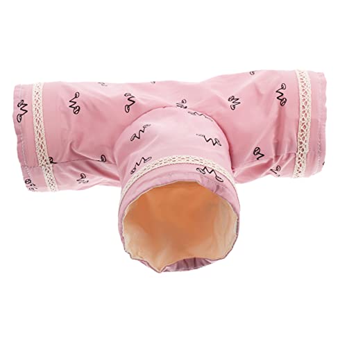 TOYANDONA Hamster-tunnelnest Chinchilla-Haustier Hamster Meerschweinchenhaus Verstecke Meerschweinchen Versteck Chinchilla-Tunnel Meerschweinchen Polyester Baumwolle Rosa von TOYANDONA
