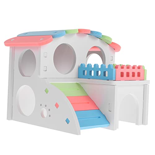 TOYANDONA Hamsterhaus Goldener Hamster Versteck Häuschen Chinchilla Spielhaus Meerschweinchen Rückzugsort Kleintier Käfig Zubehör Schlafplatz und Aktivitätsraum TOYANDONA Hamsterhaus Goldener Hamster Versteck Häuschen Chinchilla Spielhaus Meerschweinchen Rückzugsort Kleintier Käfig Zubehör Schlafplatz und Aktivitätsraum von TOYANDONA
