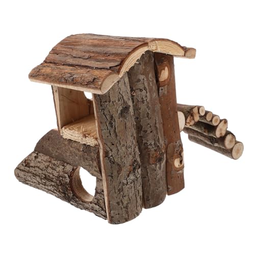 TOYANDONA Hamsterhaus Hamsterhütte Ratten -versteck Verstecke Für Hamster Aus Holz Hamster Ausweichen Haus Für Hamster Hamsterschutzhaus Hamsterversteck Im Käfig Rattenhaus Hölzern von TOYANDONA