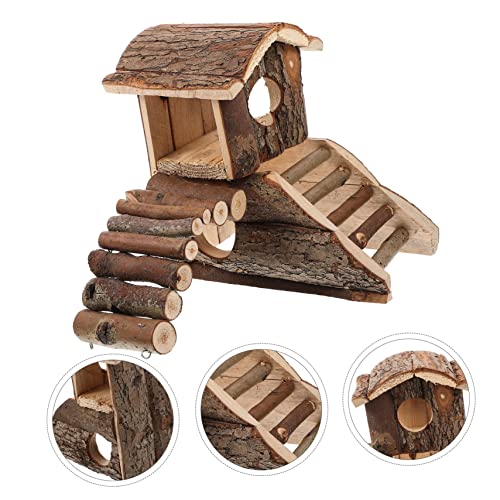 TOYANDONA Hamsterhaus Holzhaus mit Doppelstock Geräumiges Kleintier Spielzeughaus für Hamster und Kleine Haustiere Robustes Schlaf und Spielhaus als Haustierzubehör für Käfige TOYANDONA Hamsterhaus Holzhaus mit Doppelstock Geräumiges Kleintier Spielzeughaus für Hamster und Kleine Haustiere Robustes Schlaf und Spielhaus als Haustierzubehör für Käfige von TOYANDONA