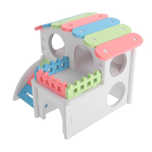 TOYANDONA Hamsterhaus aus Buntem Material für Hamster und Meerschweinchen Sicheres Versteck und Spielplatz für Kleine Haustiere Dekorativ und Praktisch von TOYANDONA