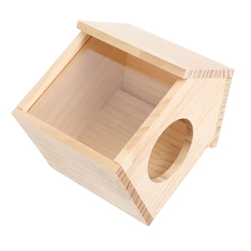 TOYANDONA Hamsterhaus aus Holz mit Futter und Wasserplattform Abnehmbares Versteck Kleine Haustiervilla Geeignet für Hamster und Andere Kleintiere Praktisches Käfigzubehör Komfortables TOYANDONA Hamsterhaus aus Holz mit Futter und Wasserplattform Abnehmbares Versteck Kleine Haustiervilla Geeignet für Hamster und Andere Kleintiere Praktisches Käfigzubehör Komfortables von TOYANDONA