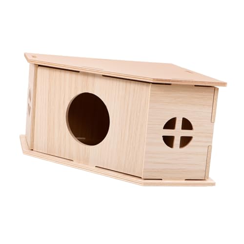 TOYANDONA Hamsterhaus aus Massivholz Kleines Dreieckiges Versteck für Hamster und Chinchillas Ruhiger Rückzugsort und Spielplatz für Kleintiere Geeignet für Käfige und Ganzjährige Nutzung TOYANDONA Hamsterhaus aus Massivholz Kleines Dreieckiges Versteck für Hamster und Chinchillas Ruhiger Rückzugsort und Spielplatz für Kleintiere Geeignet für Käfige und Ganzjährige Nutzung von TOYANDONA