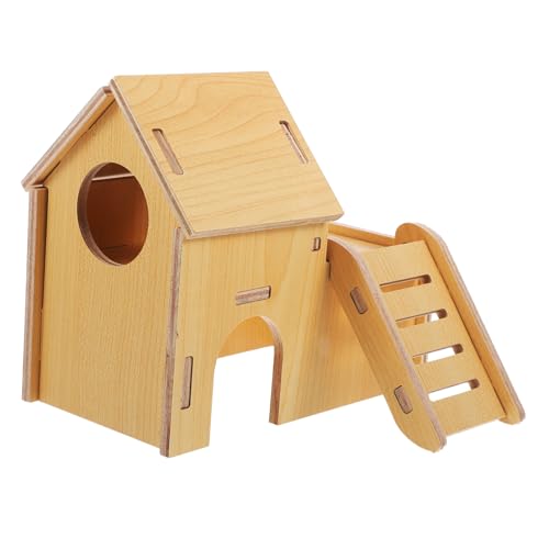 TOYANDONA Hamsterhaus für Zwerghamster Meerschweinchenhaus mit Rampe Sicheres Versteck für Kleine Haustiere Vielseitig Einsetzbar und Ausruhen von TOYANDONA