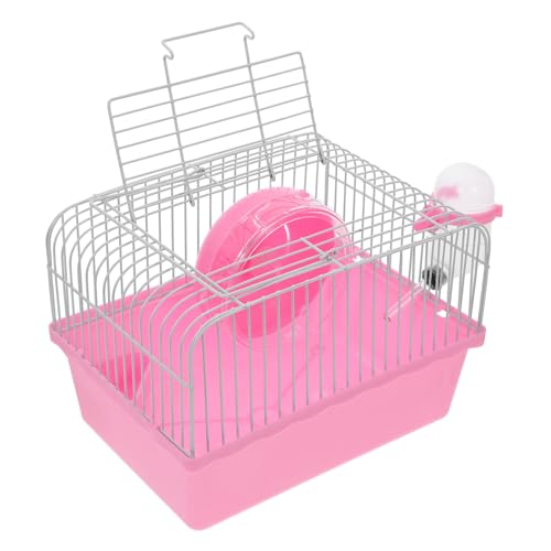 TOYANDONA Hamsterkäfig Kleines Zubehör Hamster Reisekäfig Hamster Tragetasche Halter Träger Fancy Habitat Hamster Tragbarer Träger Hamster Chinchilla Tragbarer Hamster Reise Rosa Abs von TOYANDONA