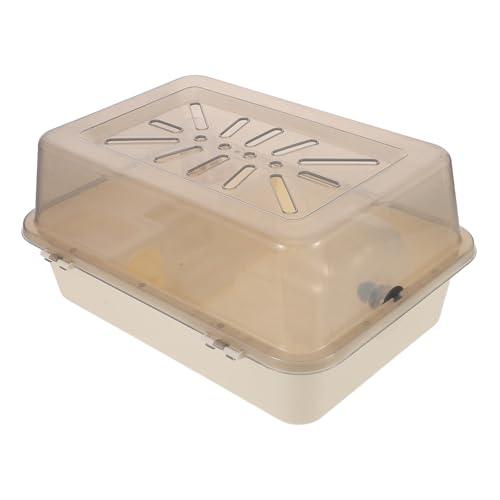TOYANDONA Hamsterkäfig Tragbar aus Robustem Kunststoff mit Multifunktionalen Bereichen für Schlaf Futter und Spiel Leichter Kleintier Transportbehälter für Hamster Kaninchen Flughunde für von TOYANDONA